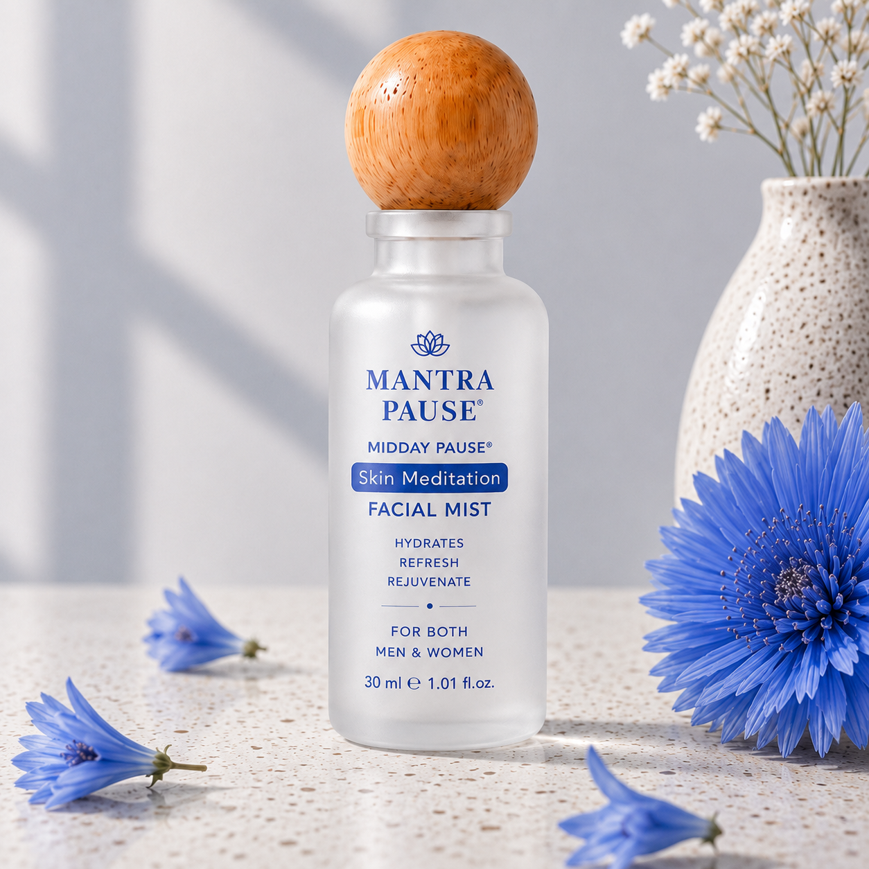 Mantra Pause facial mist bottle