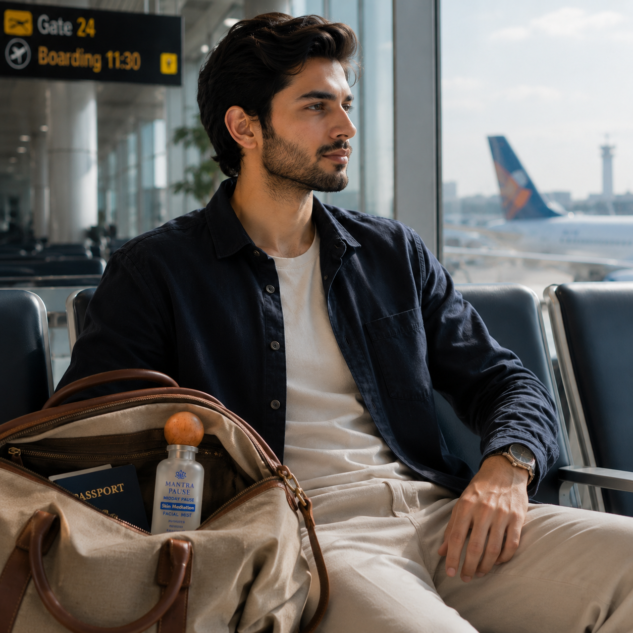 Traveller using Mantra Pause