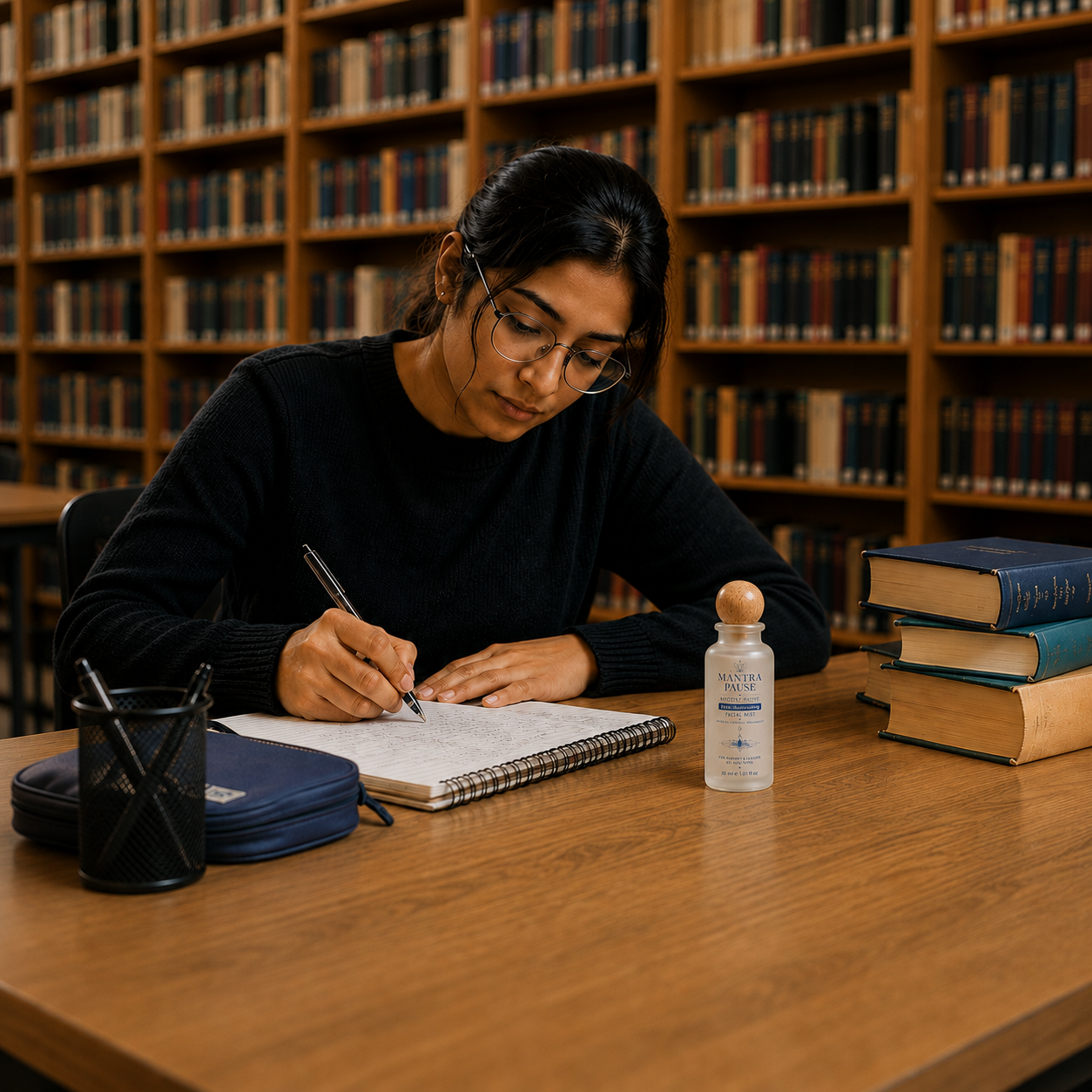 Student using Mantra Pause
